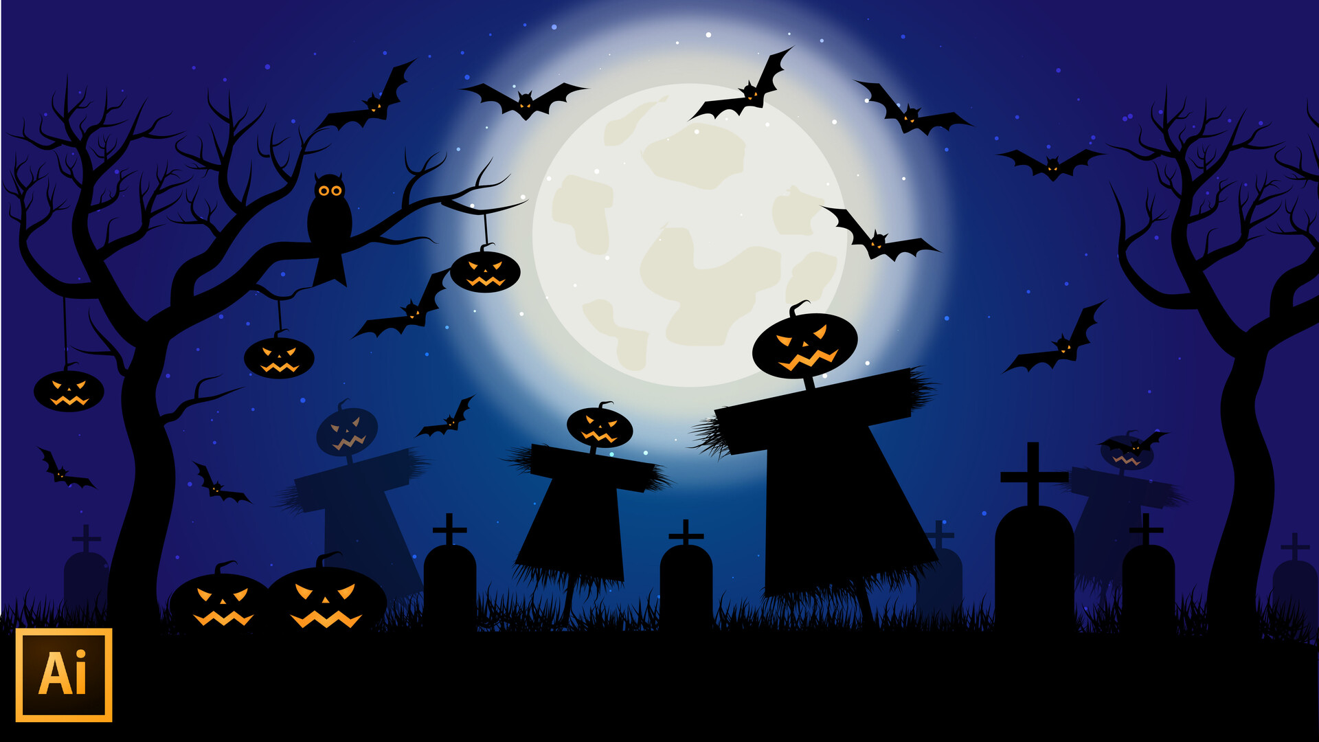 Halloween Night Background