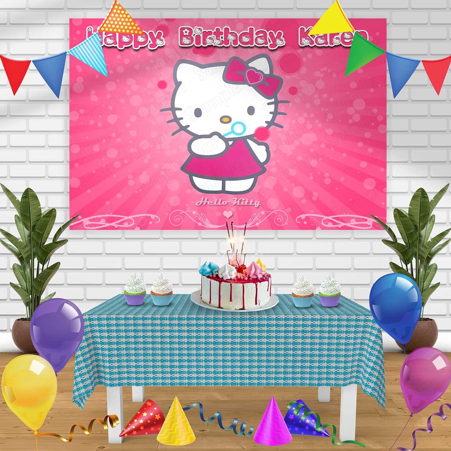 Hello Kitty Birthday Background