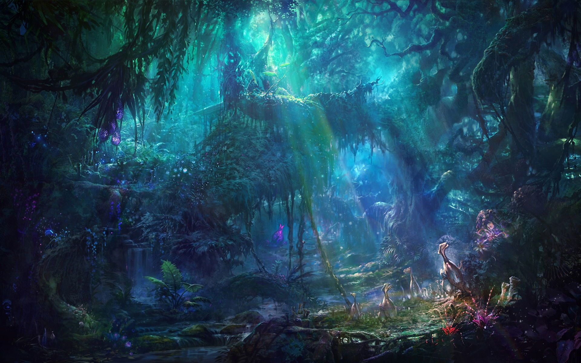 High Resolution Enchanted Forest Background