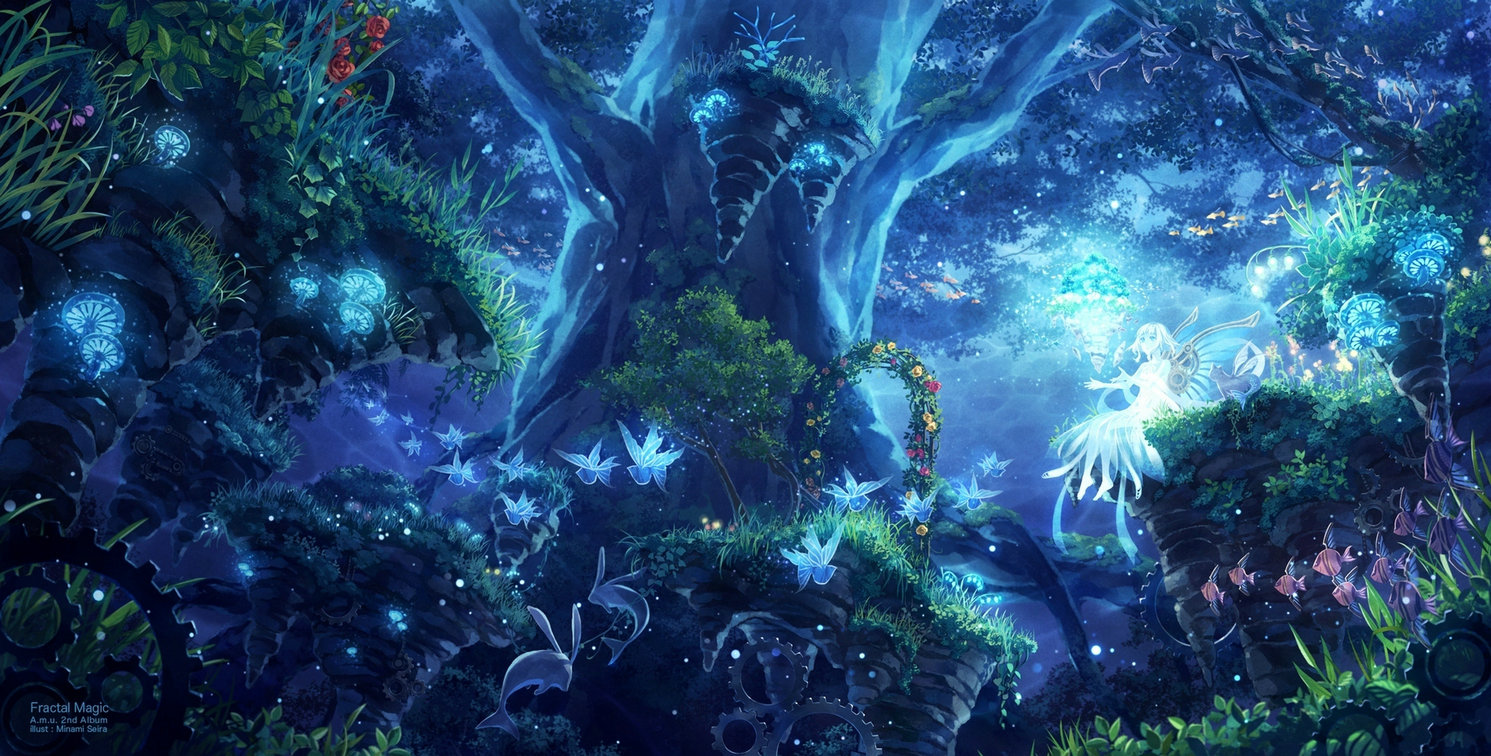 High Resolution Enchanted Forest Background