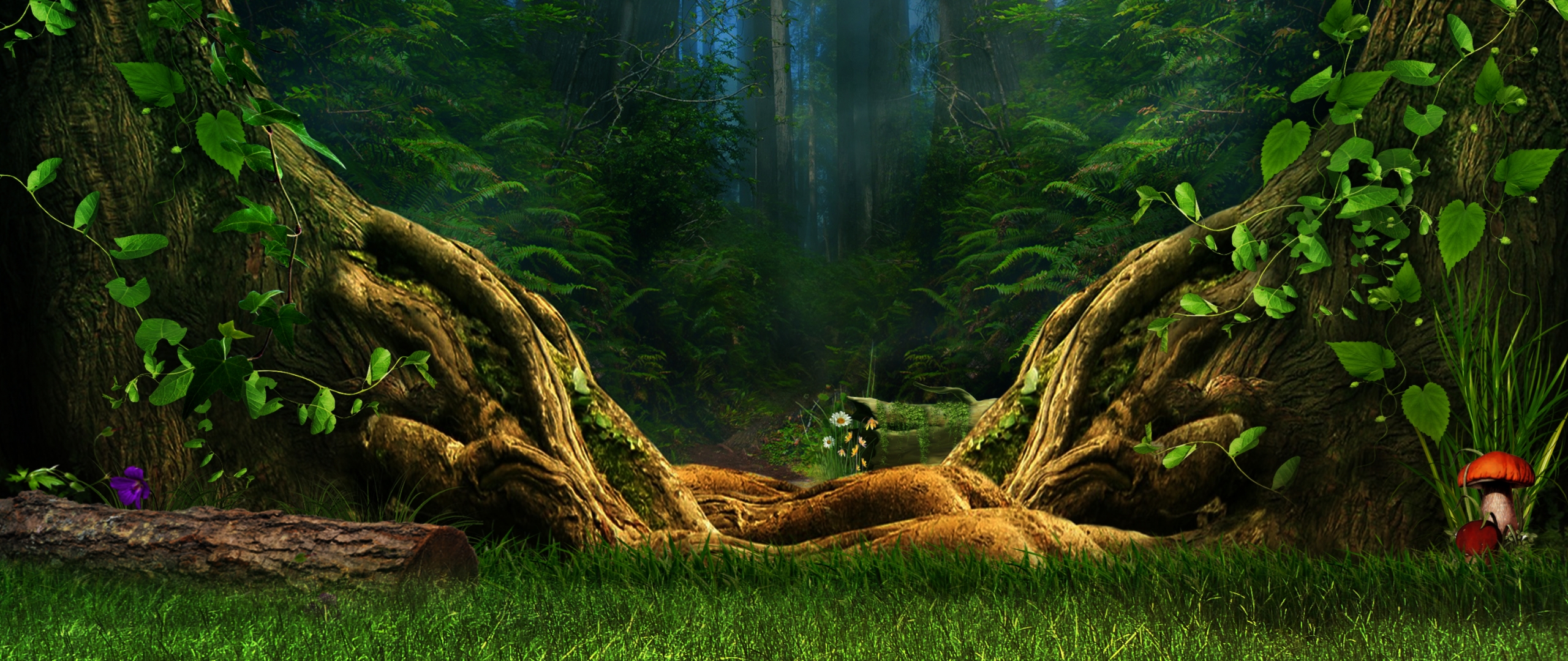 High Resolution Enchanted Forest Background