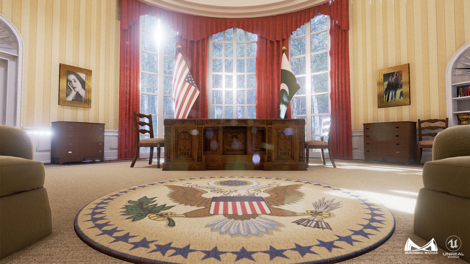 High Resolution Oval Office Background