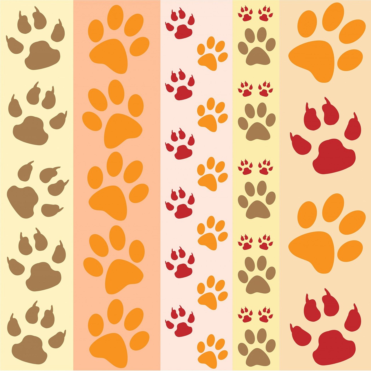 High Resolution Paw Print Background