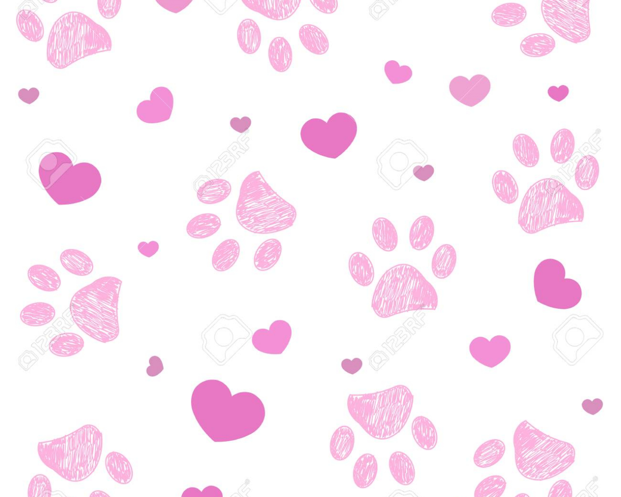 High Resolution Paw Print Background