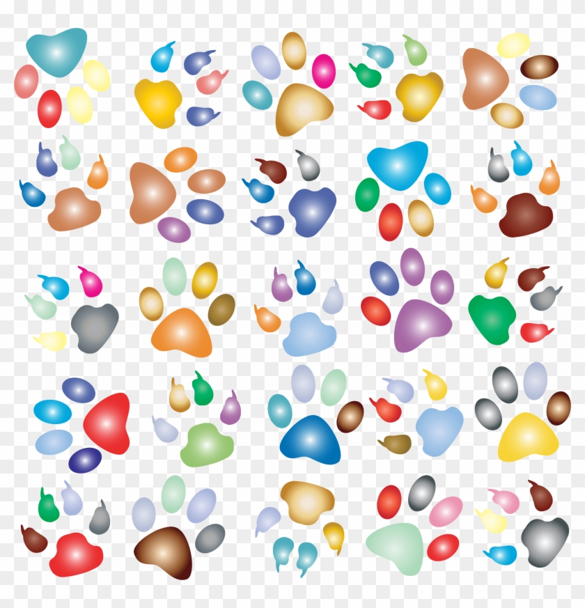 High Resolution Paw Print Background