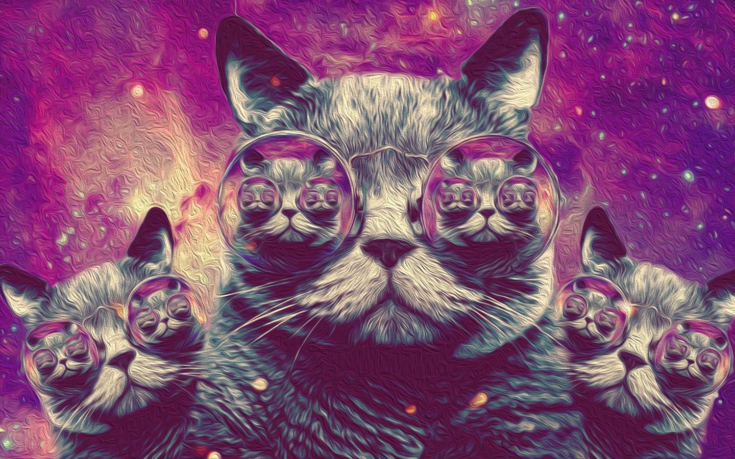 Hipster Cat Background