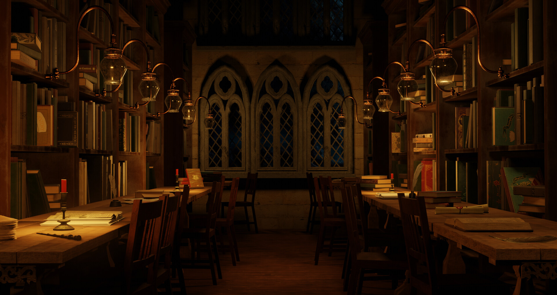 Hogwarts Library Background