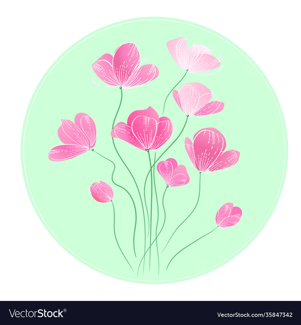 Hot Pink Flower Background