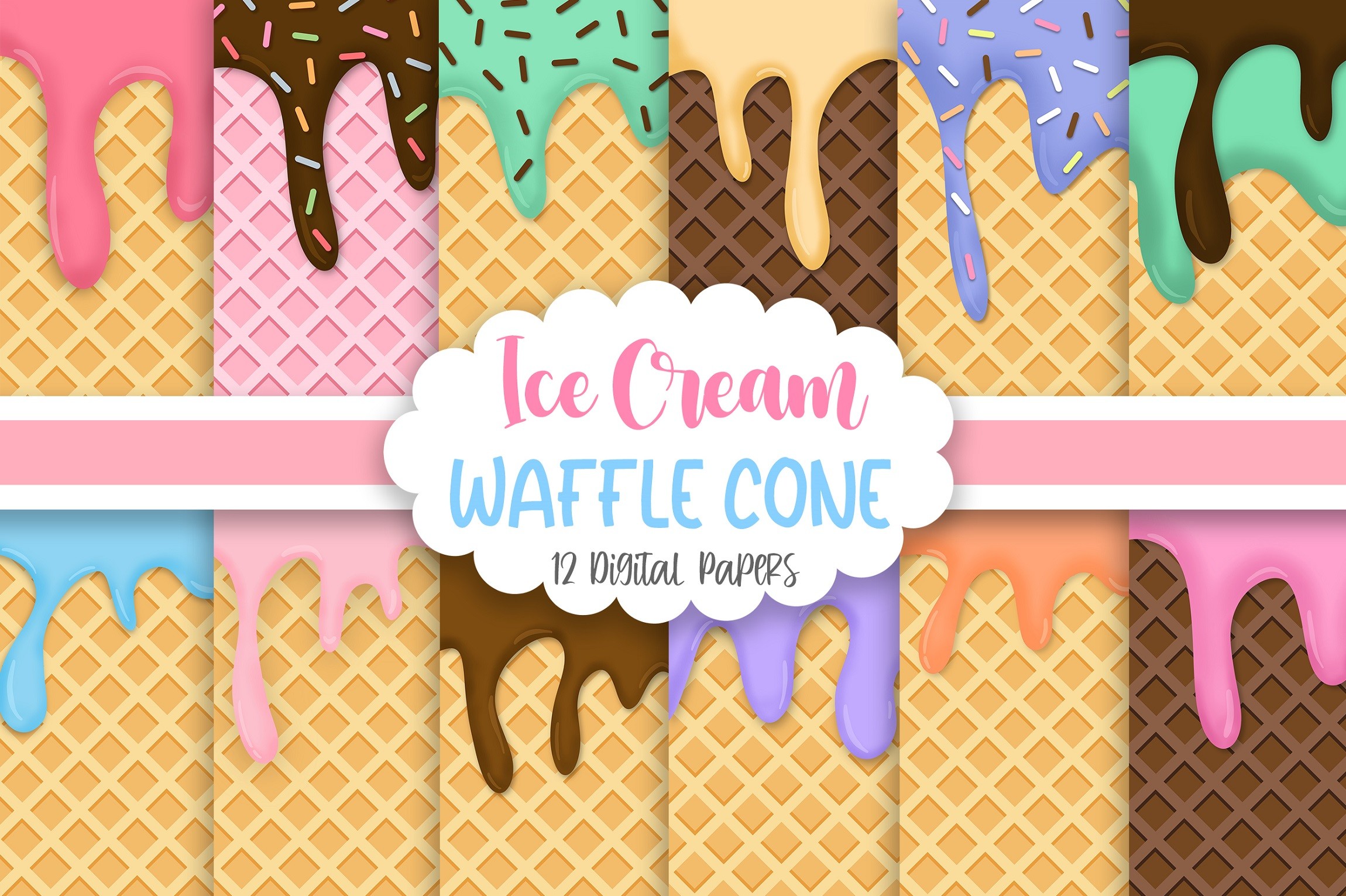 Ice Cream Cone Background