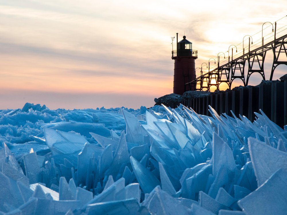 Ice Lighthouse Background