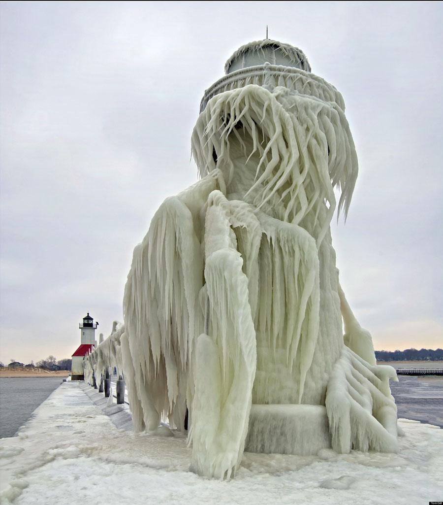 Ice Lighthouse Background