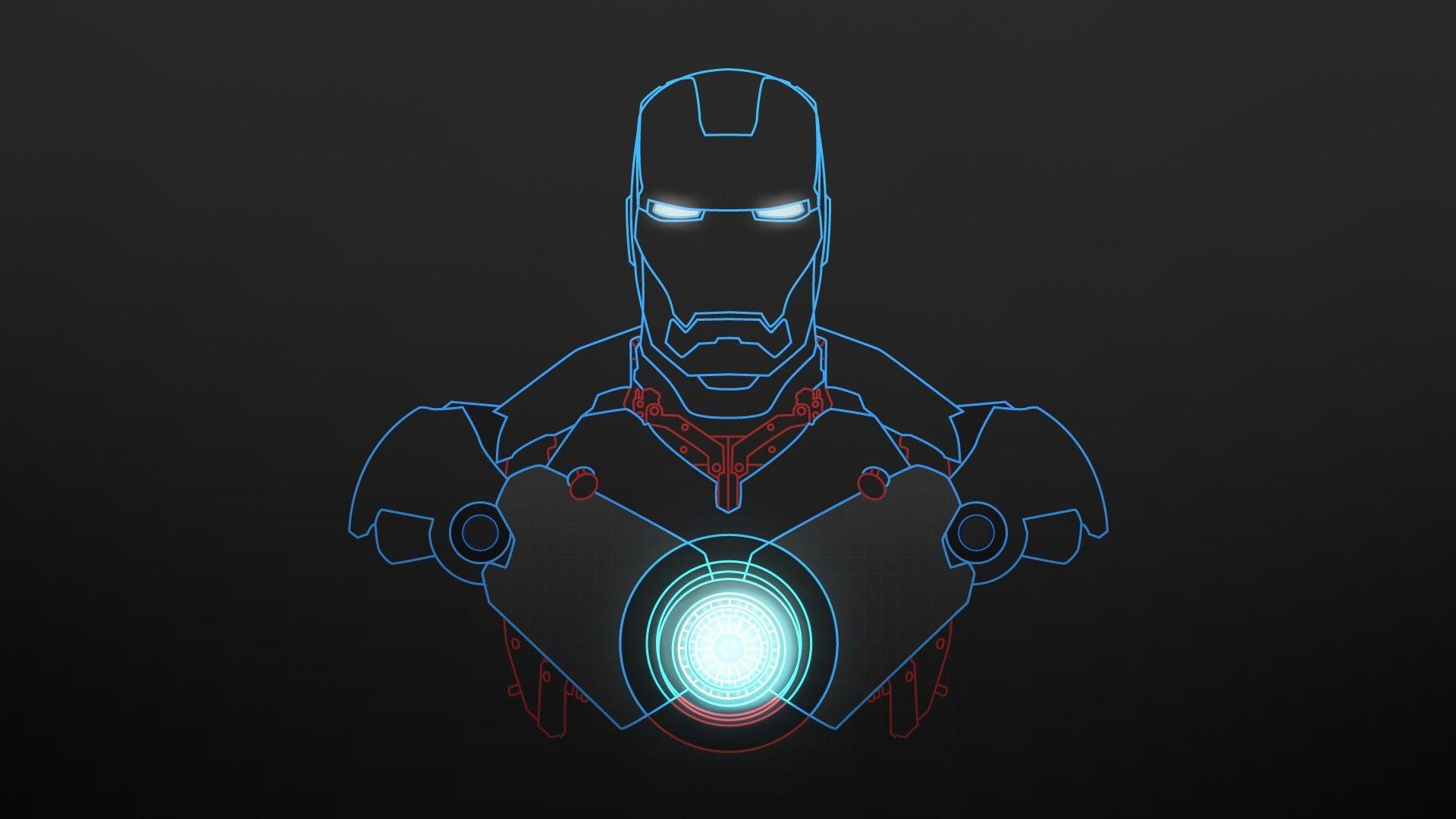 Iron Man Black Background