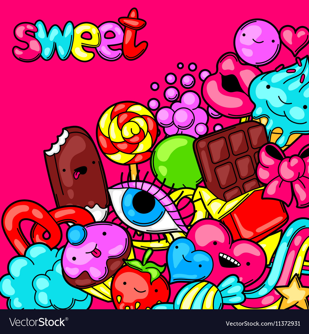 Kawaii Candy Background