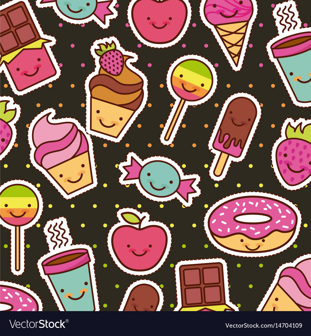 Kawaii Food Background