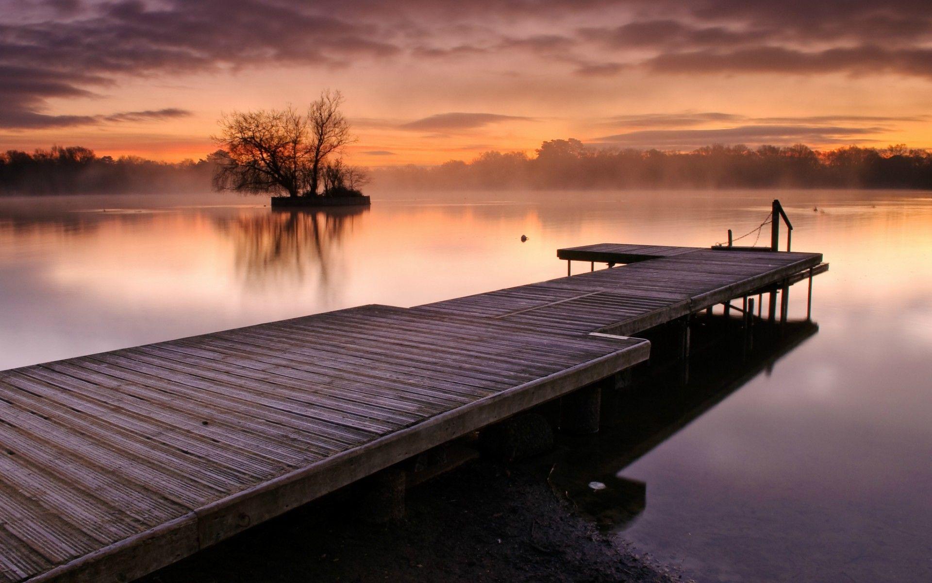 Lake Dock Background