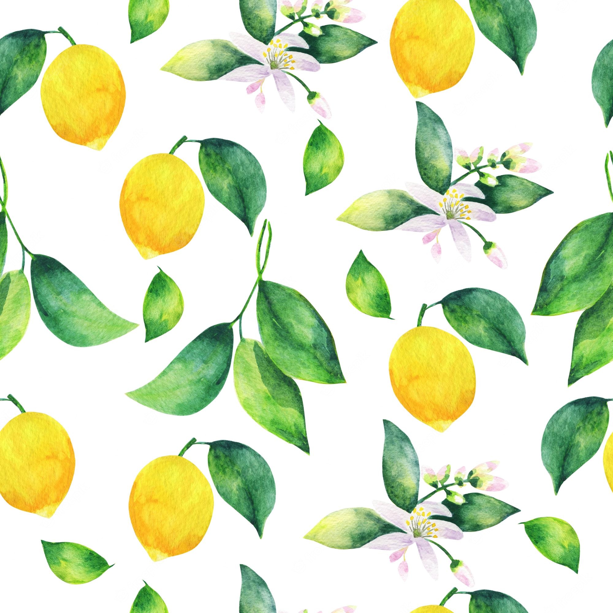 Lemon Watercolor Background