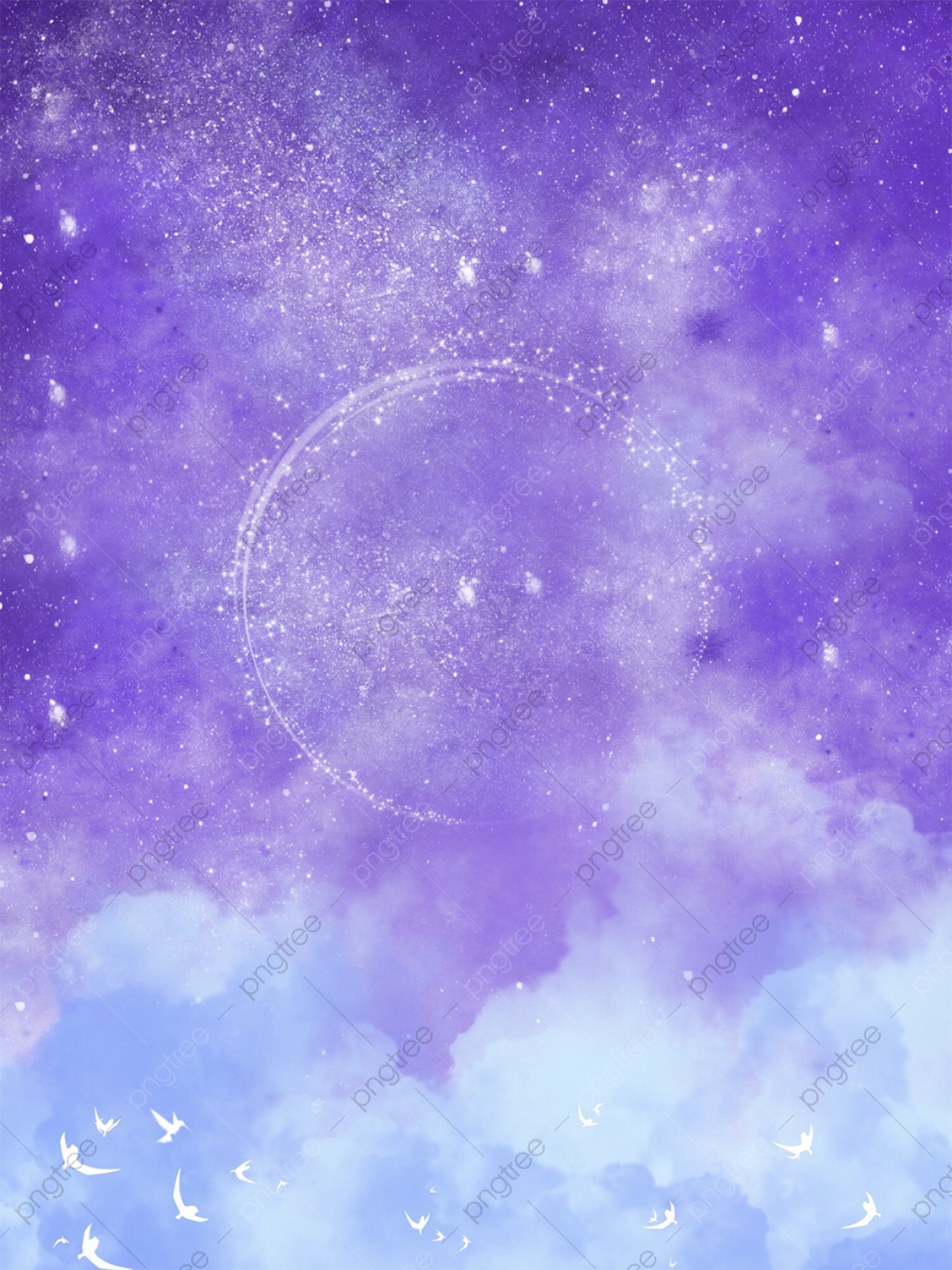 Light Purple Galaxy Background