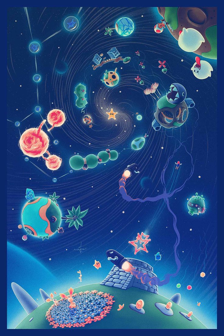 Mario Galaxy Background