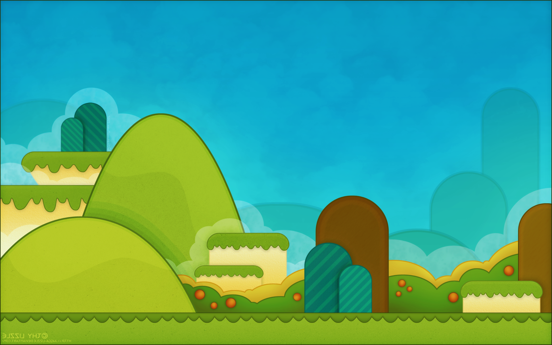 Mario Hills Background