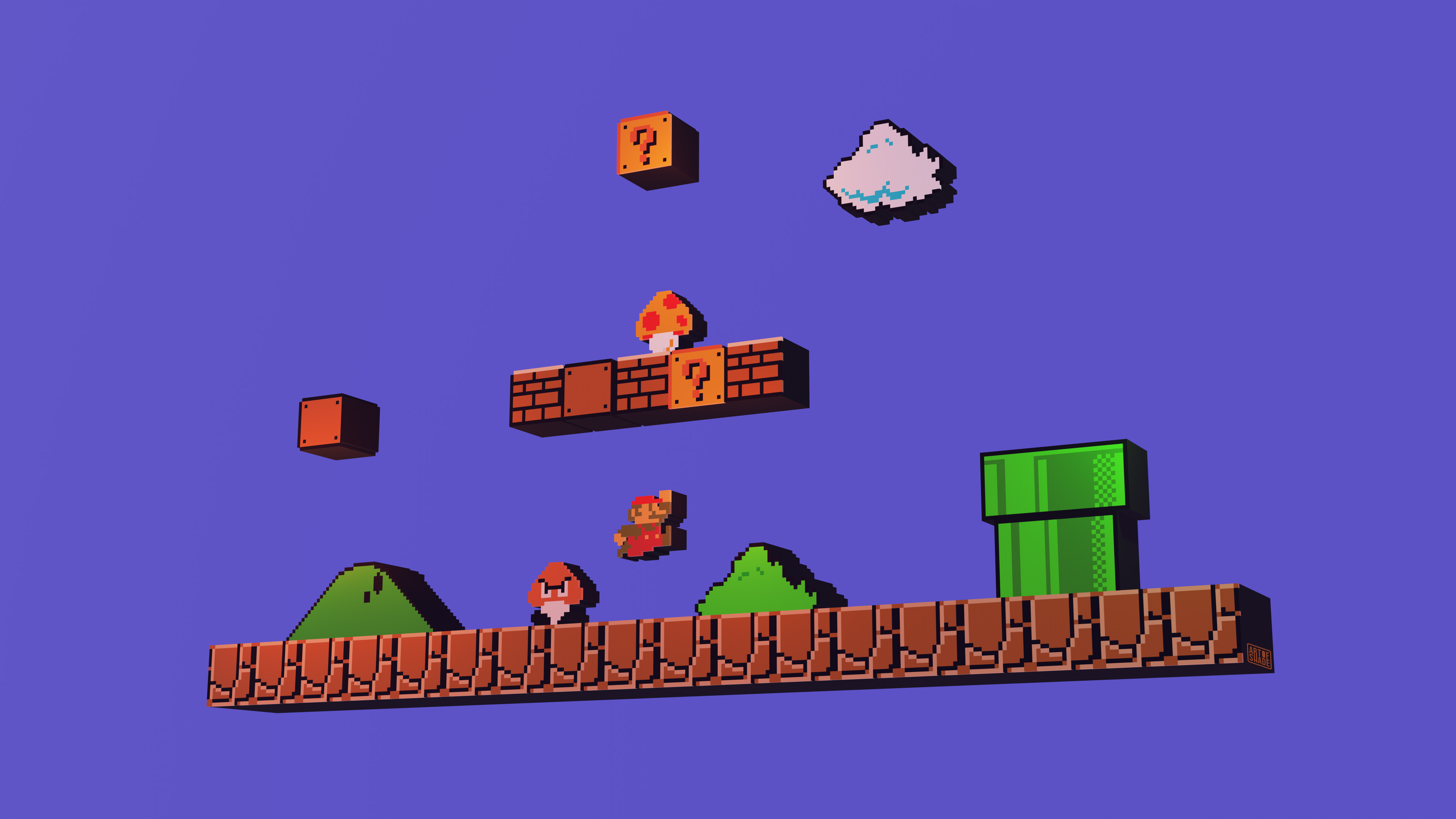 Mario Hills Background