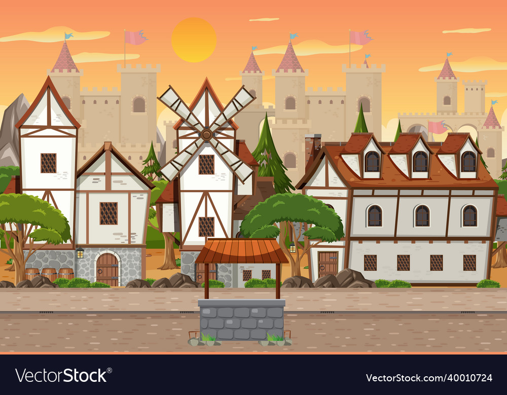 Medieval Village Background