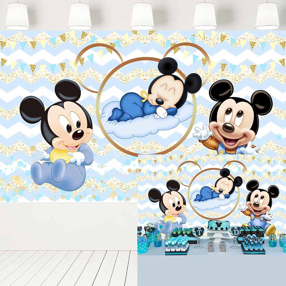 Mickey Mouse Blue Background