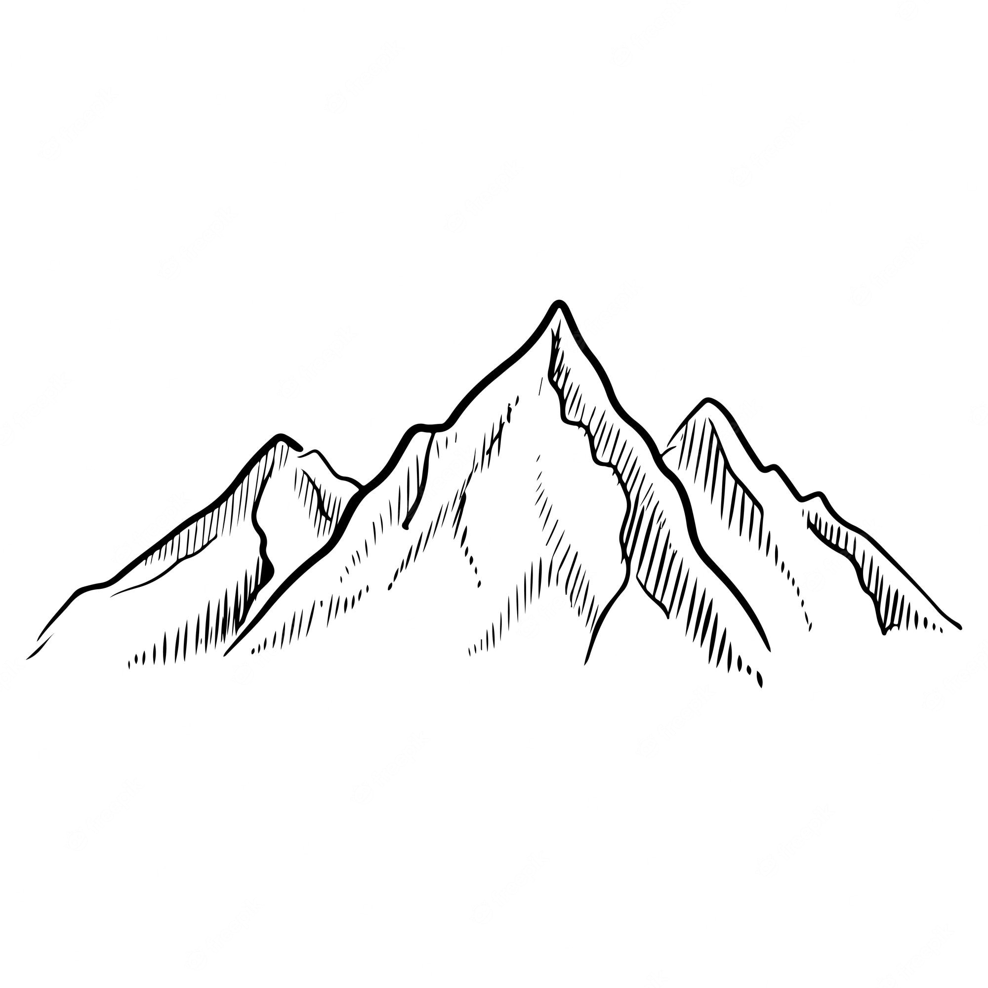 Mountain White Background