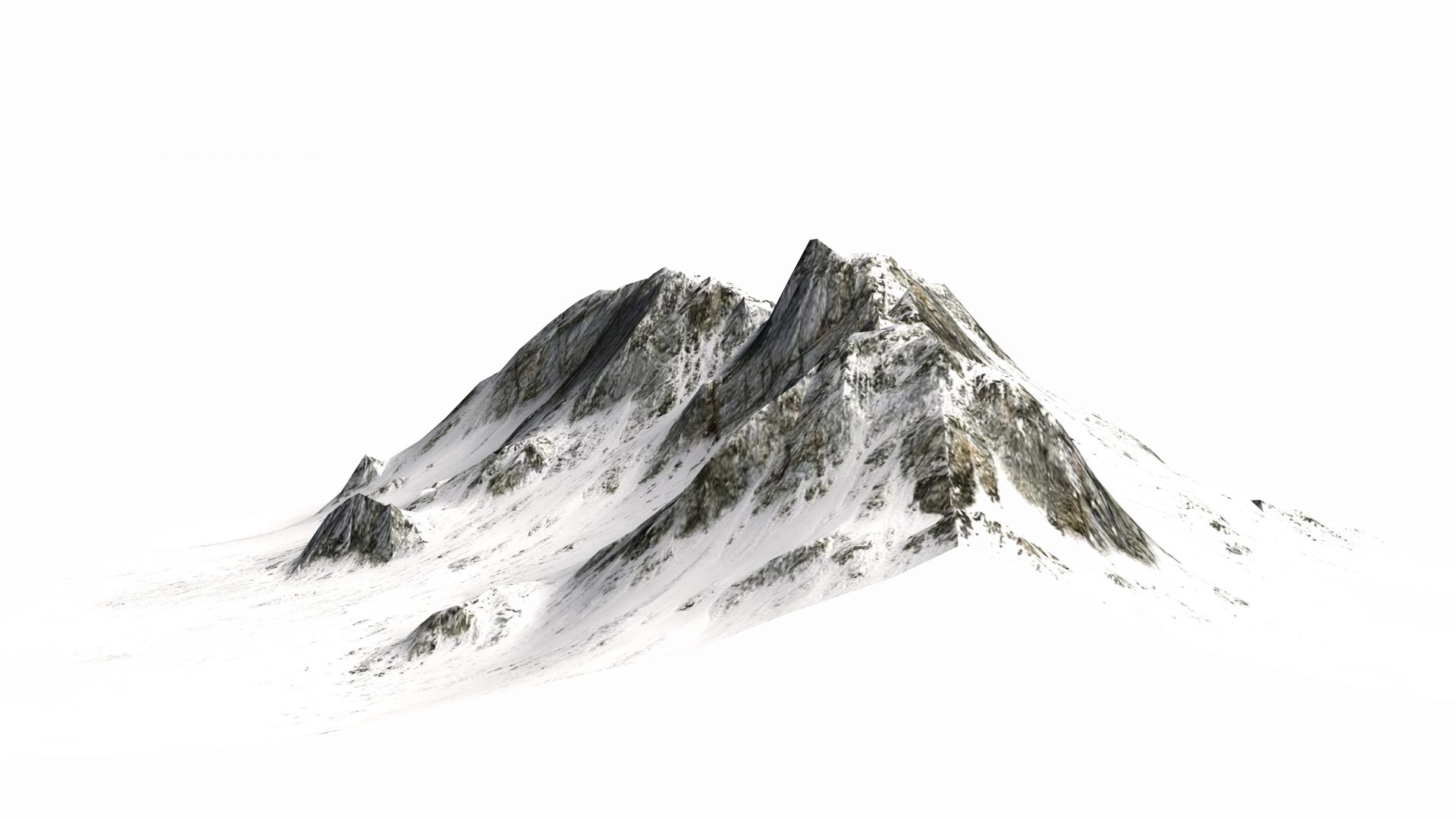 Mountain White Background