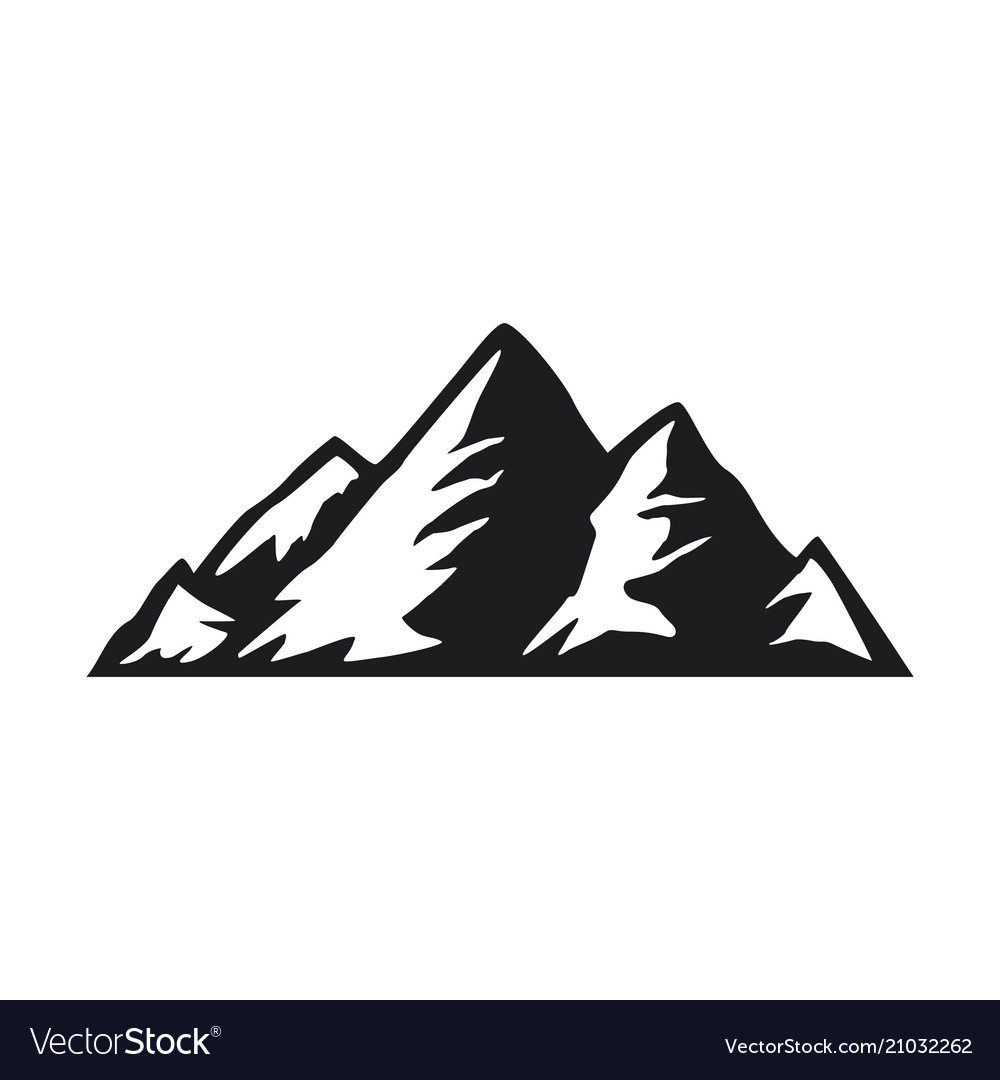 Mountain White Background