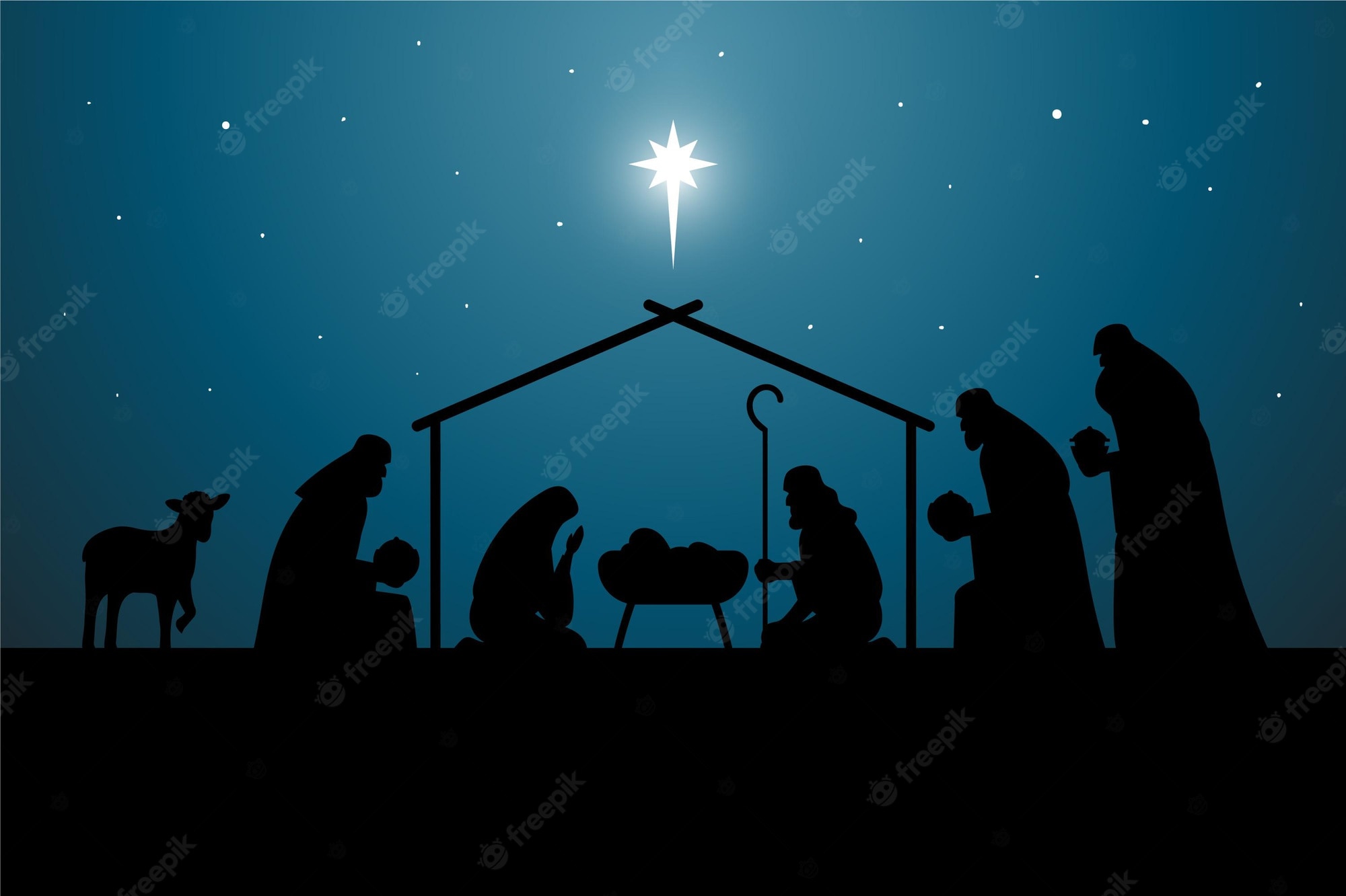 Nativity Silhouette Background