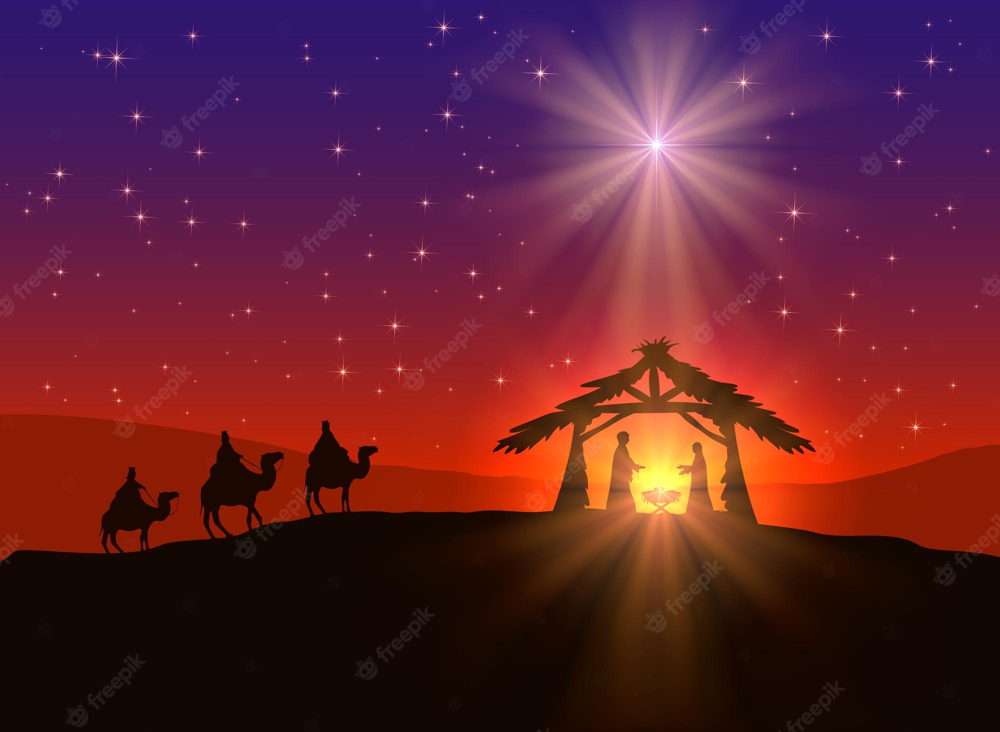 Nativity Silhouette Background