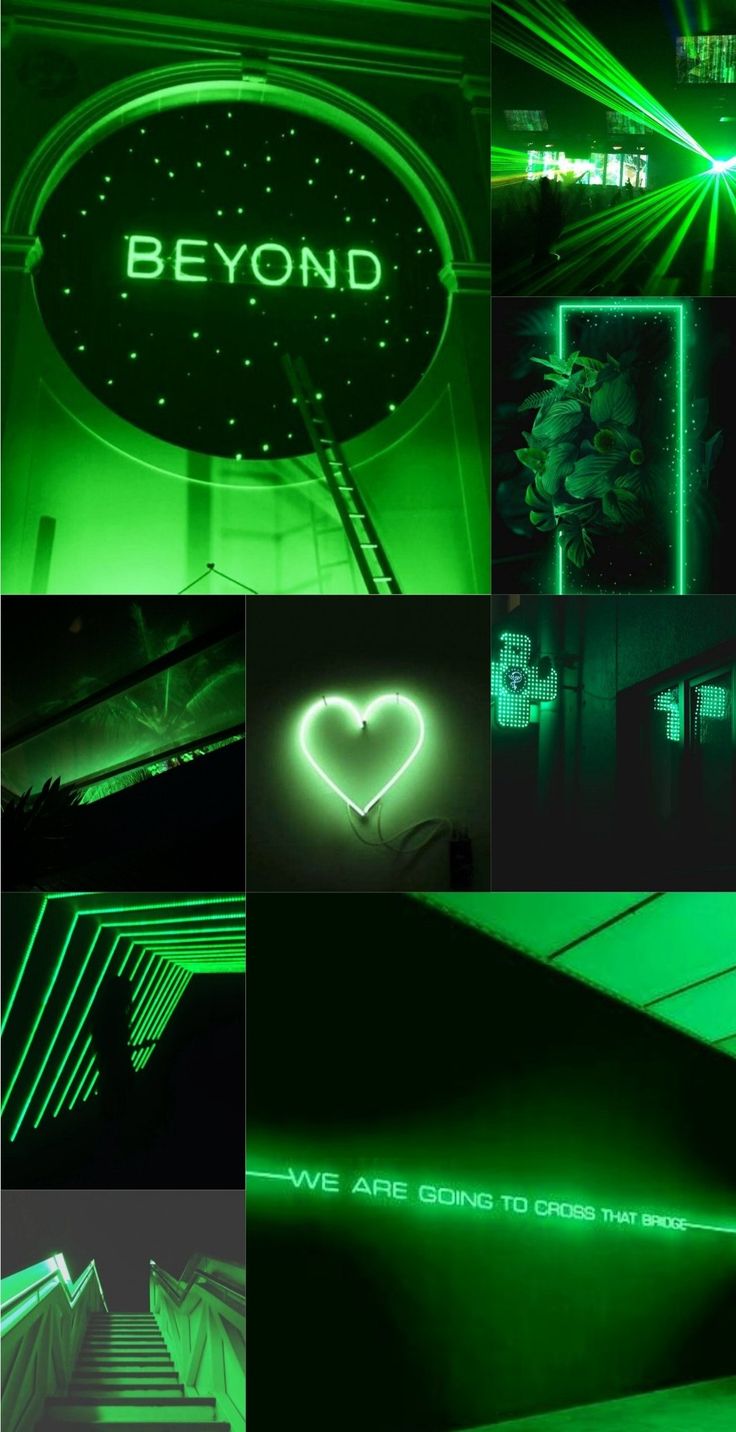 Neon Green Aesthetic Background