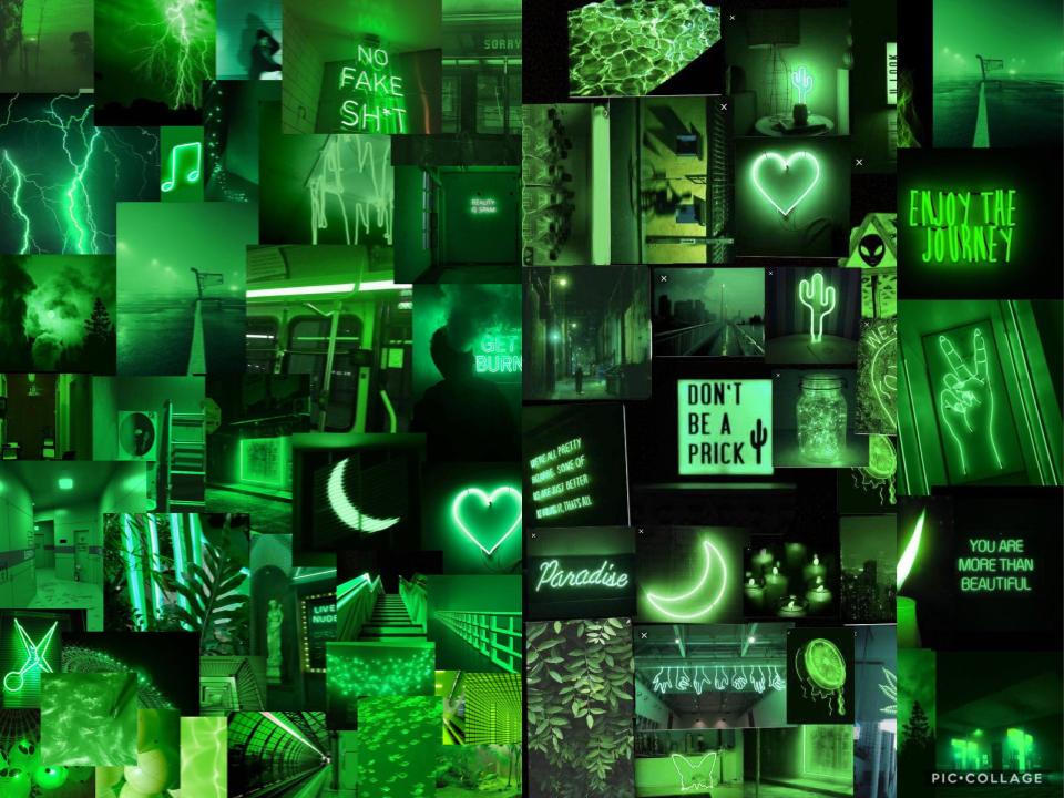 Neon Green Aesthetic Background