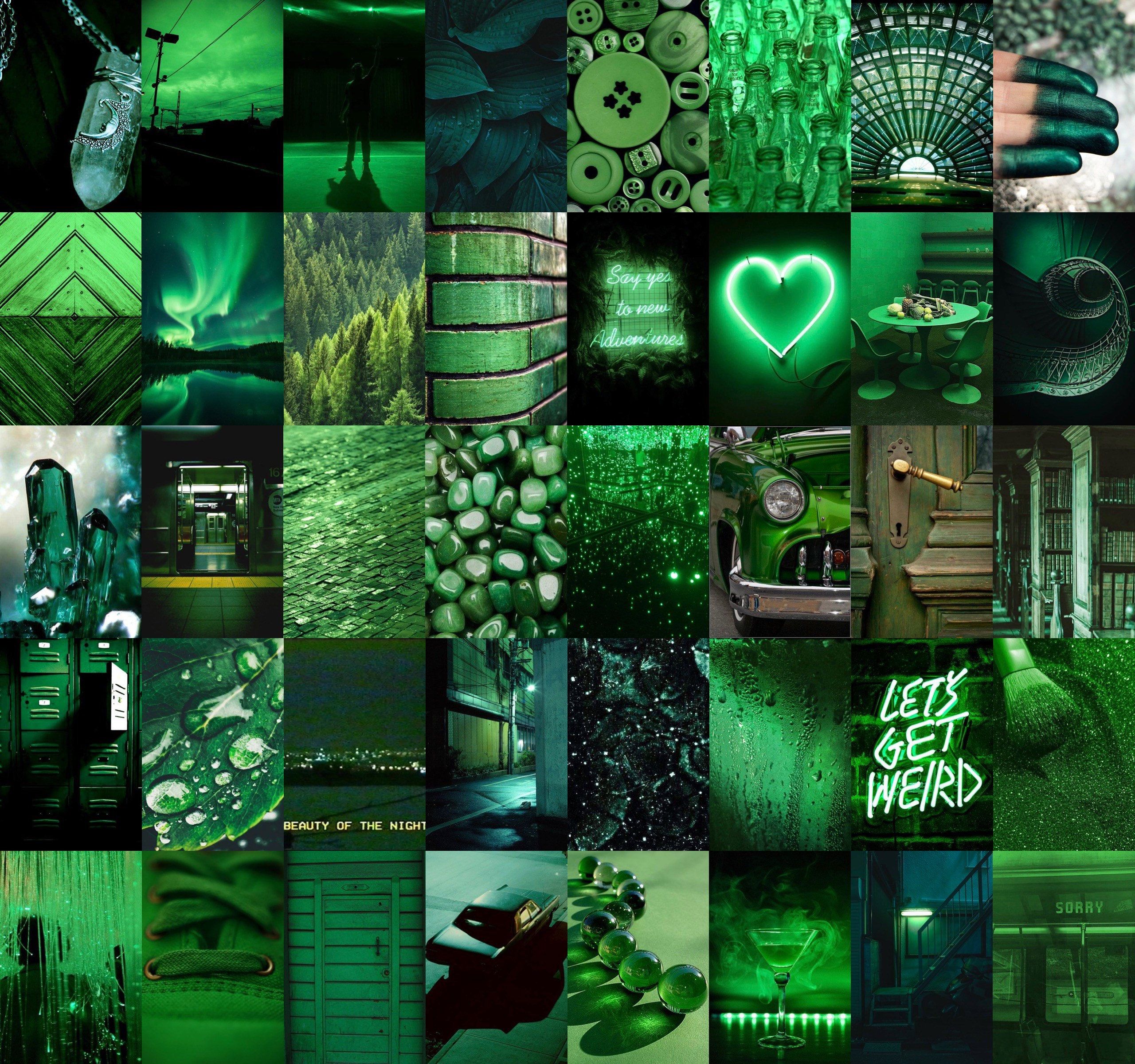 Neon Green Aesthetic Background