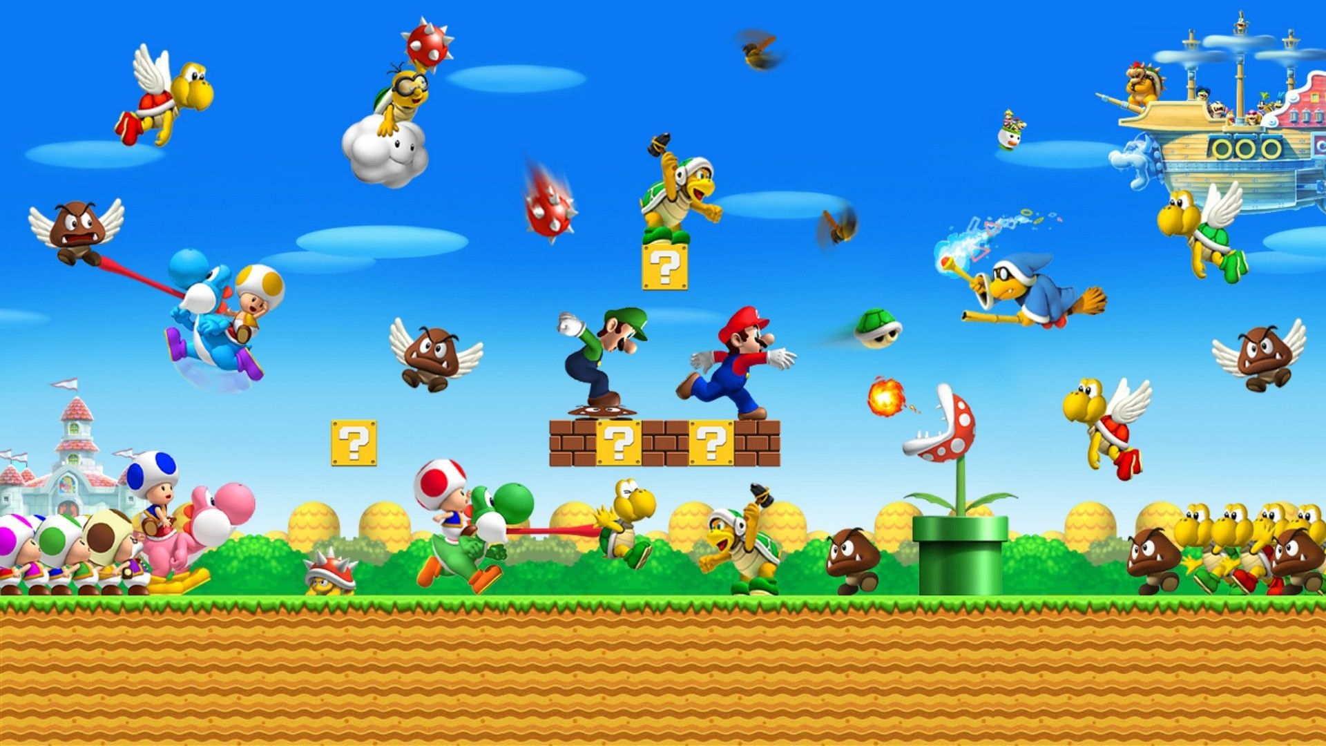 New Super Mario Bros 2 Backgrounds