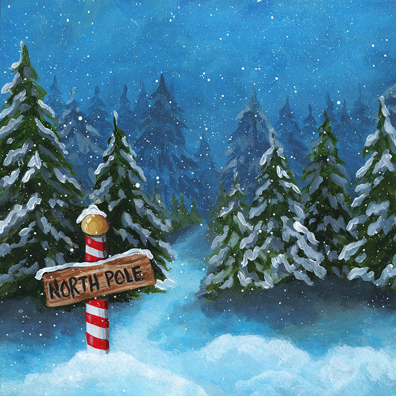 North Pole Christmas Background