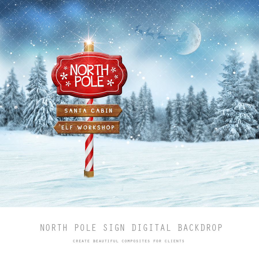 North Pole Christmas Background