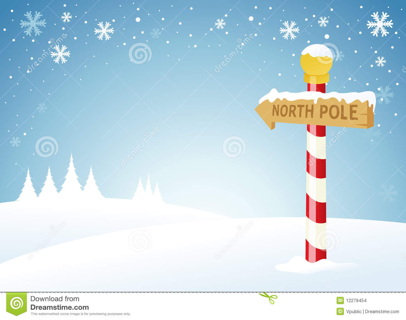 North Pole Christmas Background