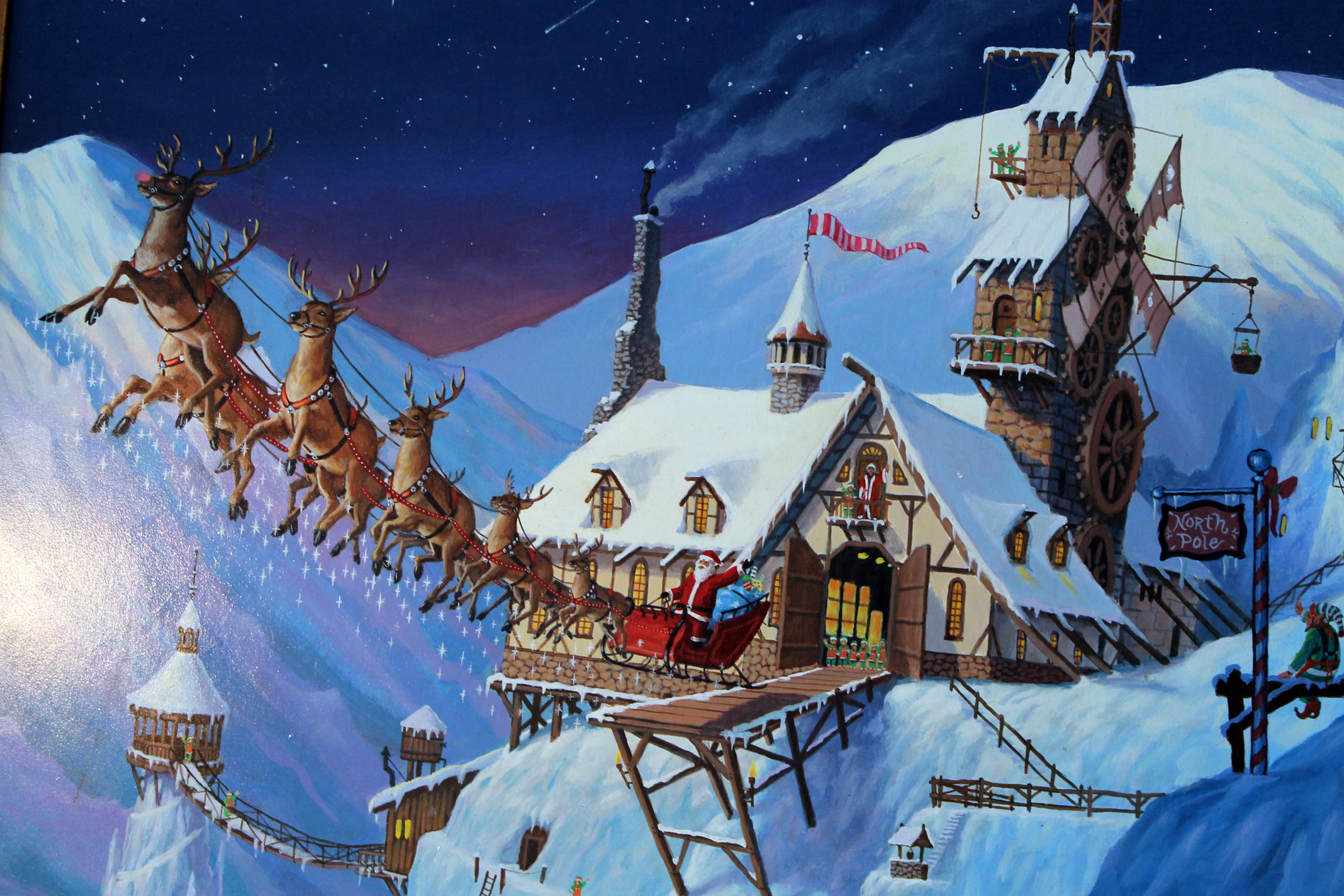 North Pole Christmas Background