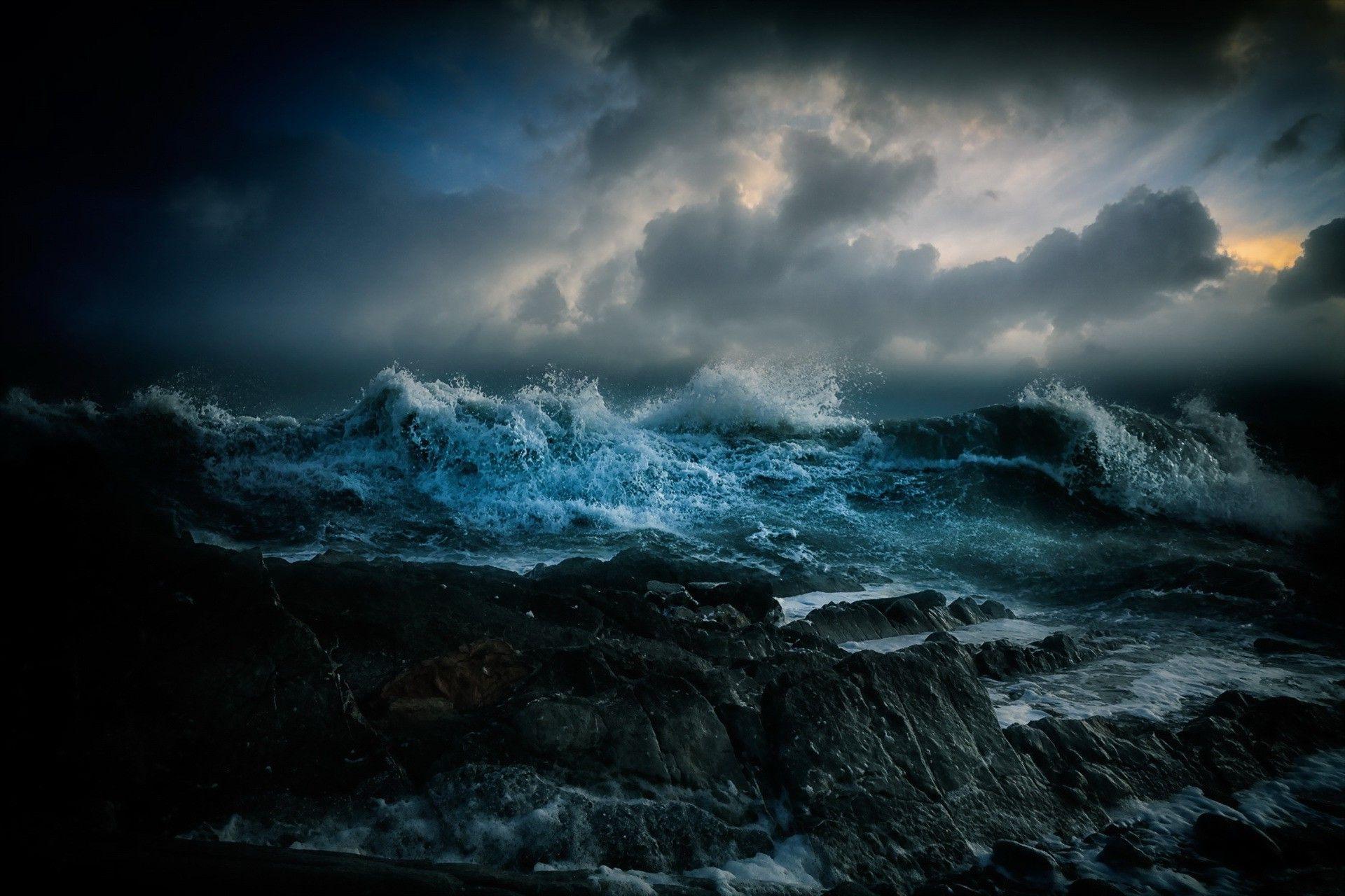 Ocean Storm Background