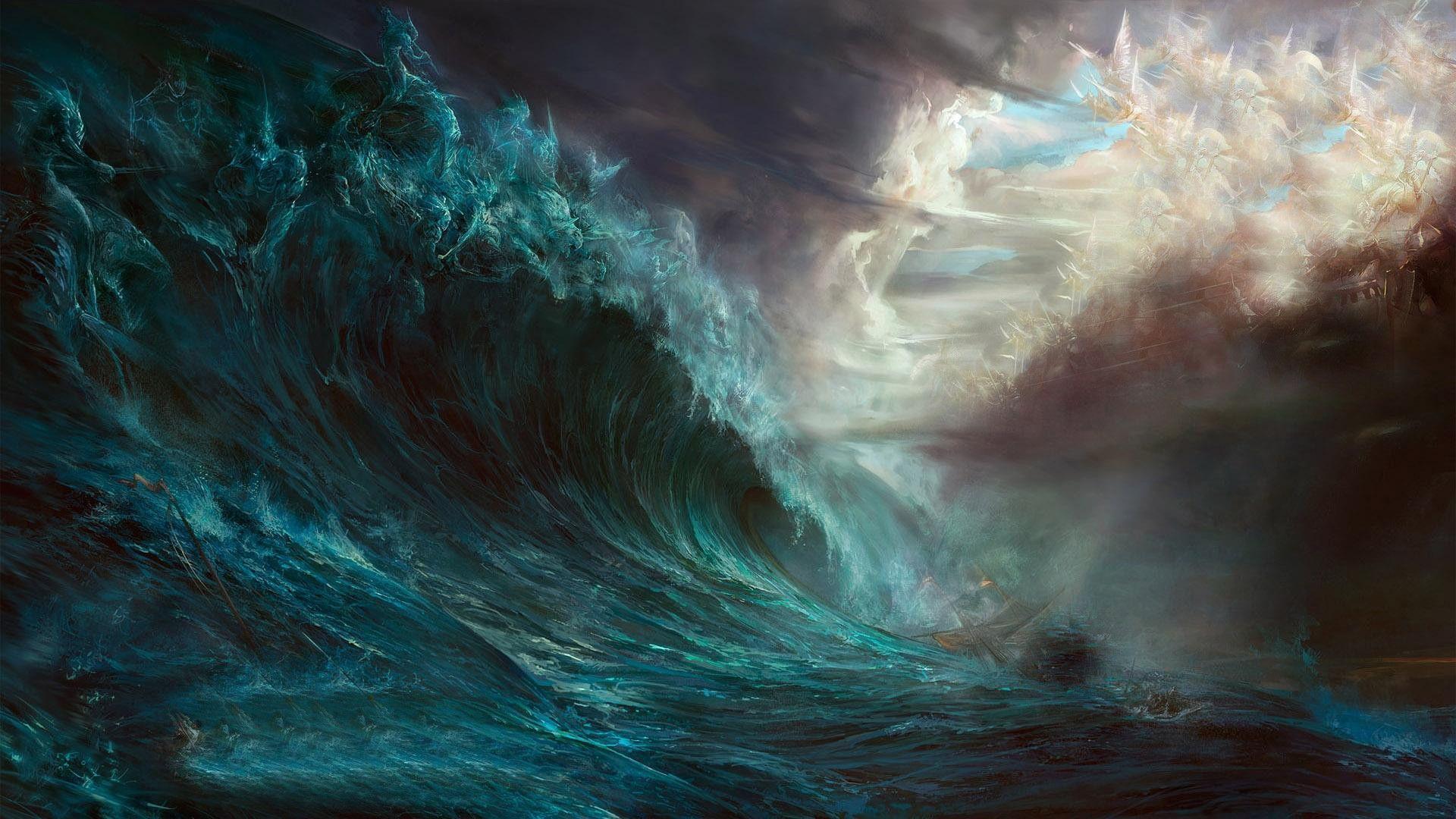 Ocean Storm Background