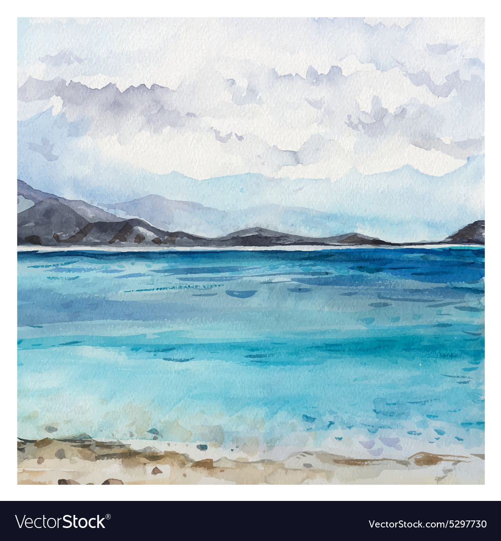 Ocean Watercolor Background