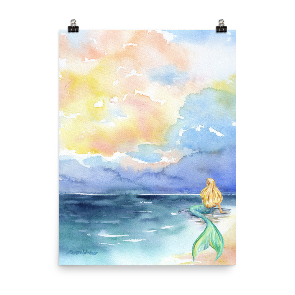 Ocean Watercolor Background