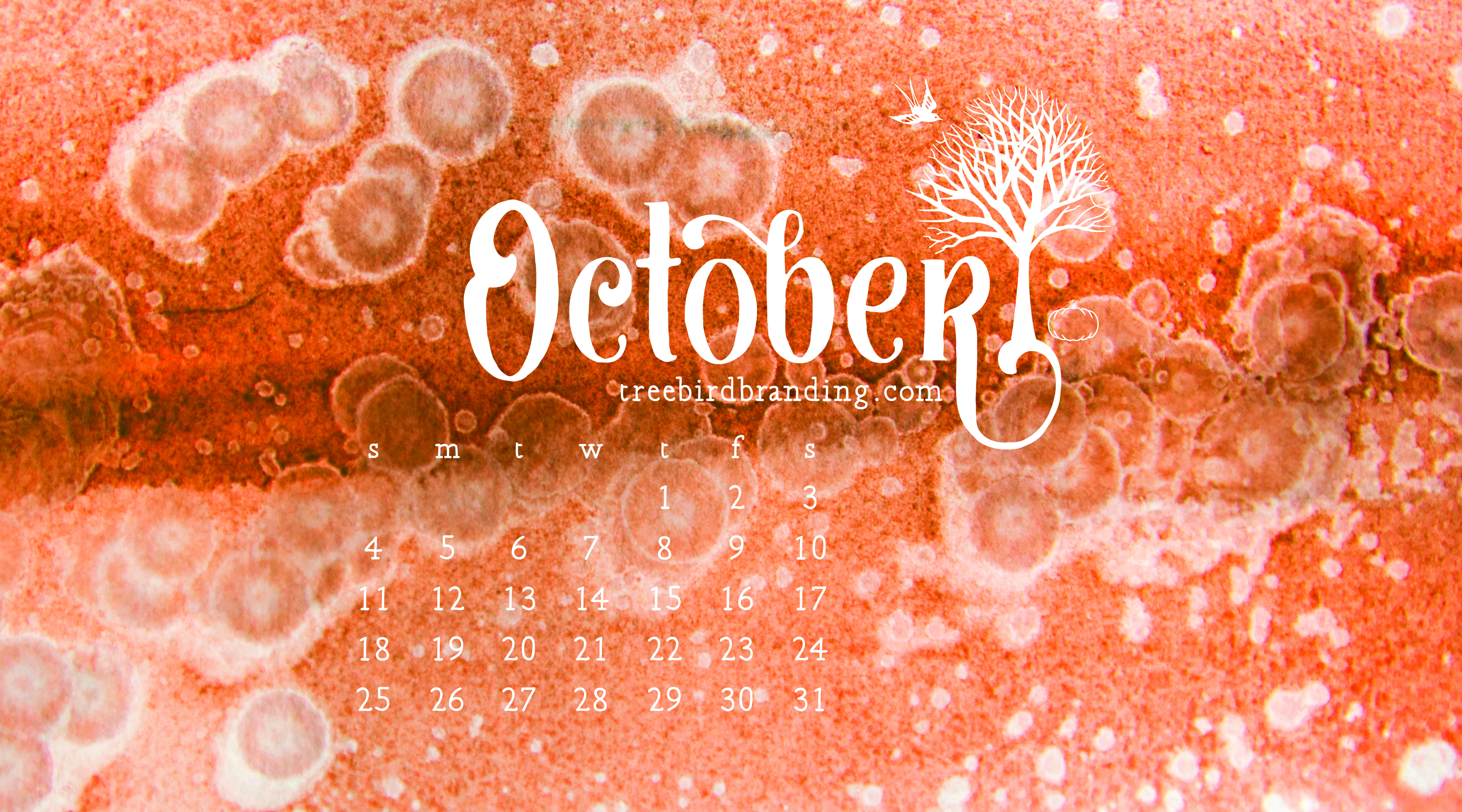 October Calendar Background