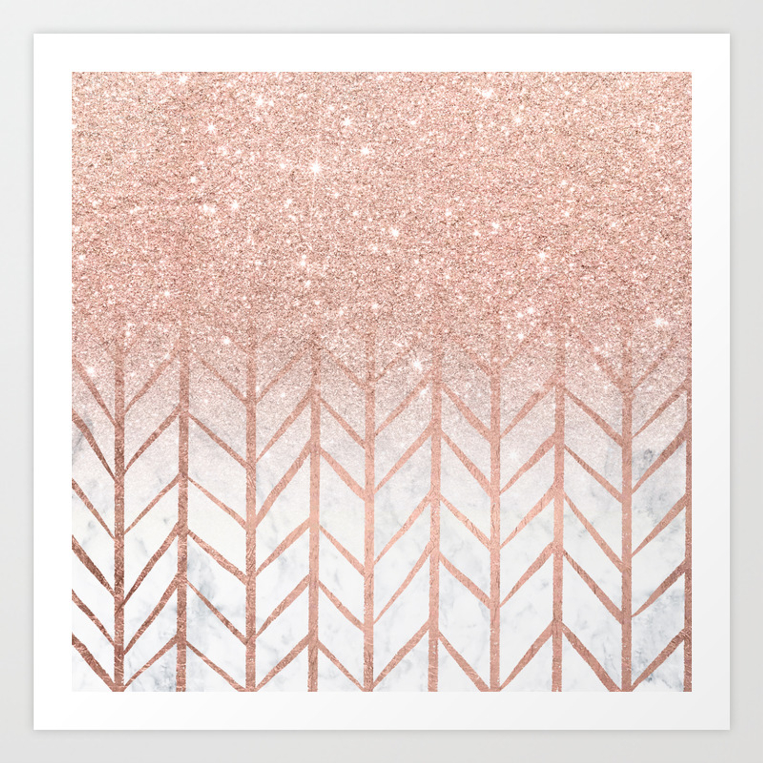 Ombre Rose Gold Glitter Background