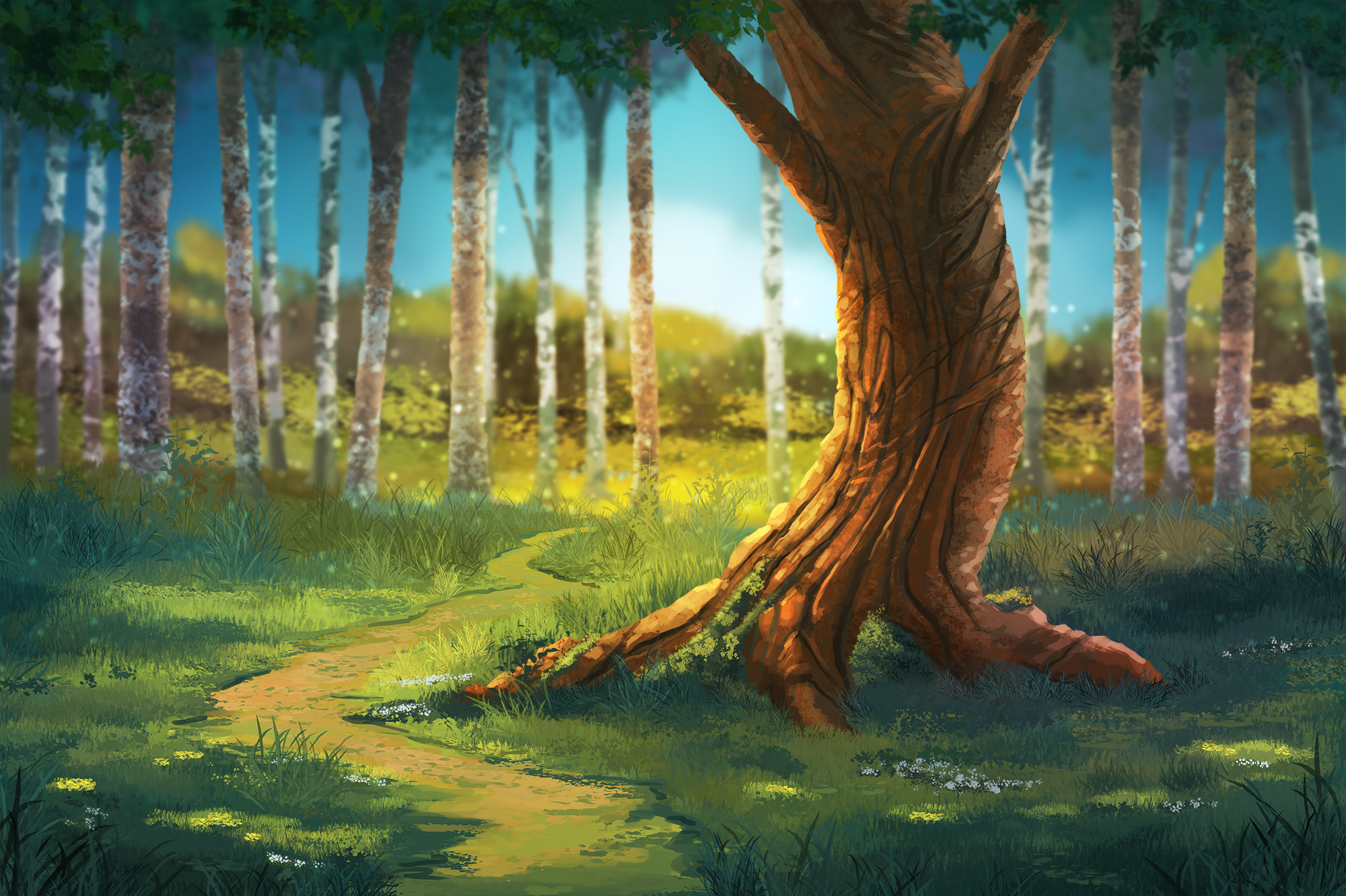 Painted Forest Background