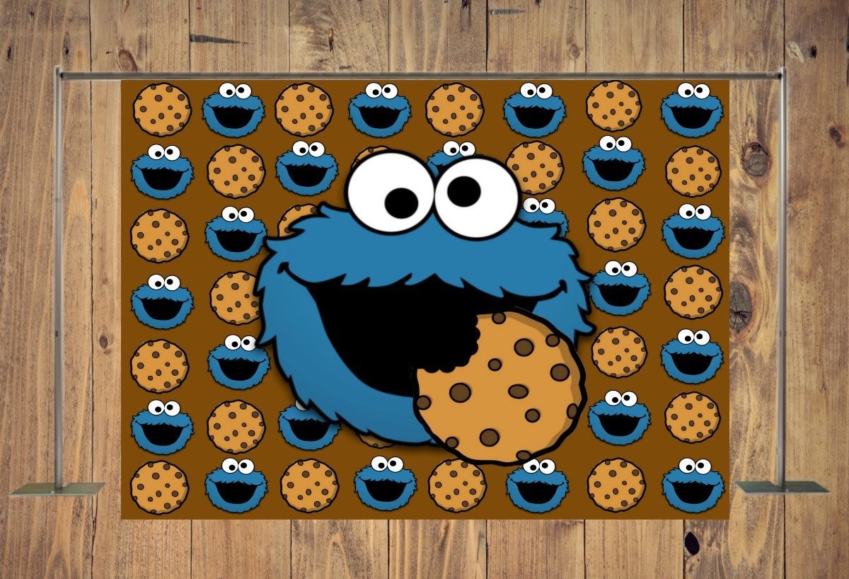 Pattern Cookie Monster Background