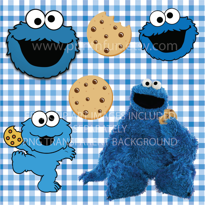 Pattern Cookie Monster Background