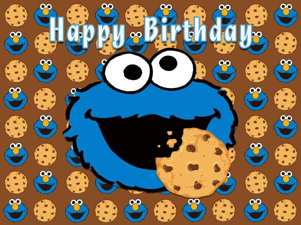 Pattern Cookie Monster Background