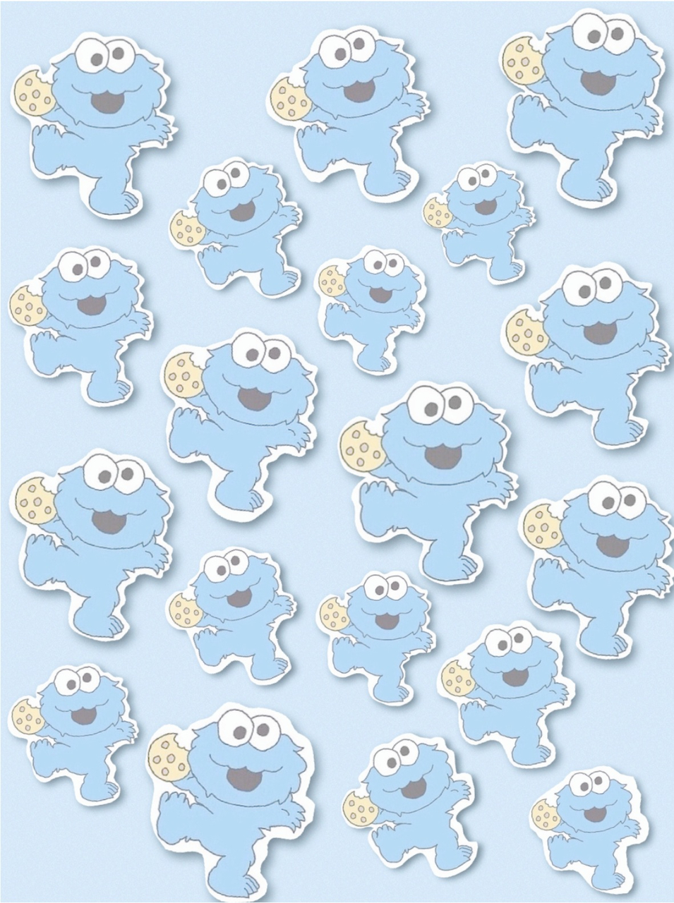 Pattern Cookie Monster Background